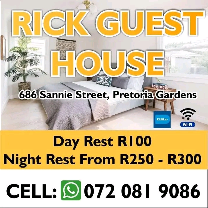 Rick guest house with affordable prices. clea  in Pretoria Gardens