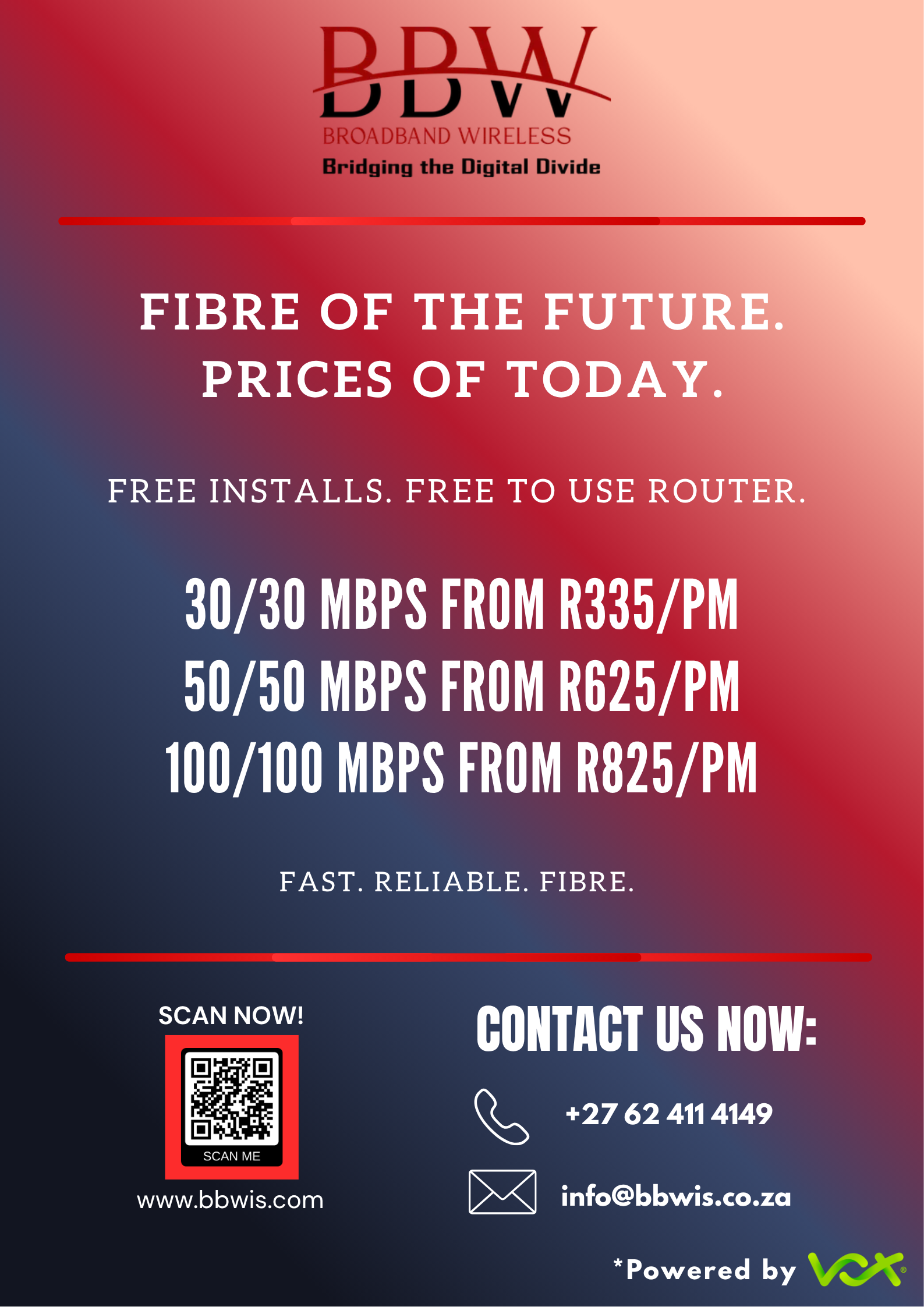 Fibre internet  in Bela-Bela