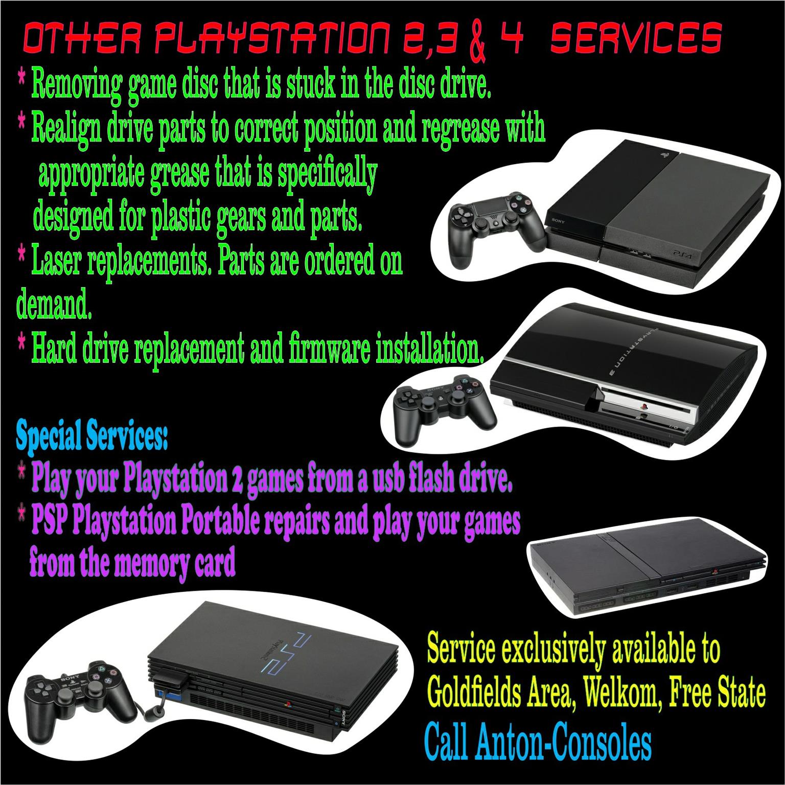 Playstation 2,3,4 repairs and service-welkom-ps2-ps3-ps4 1