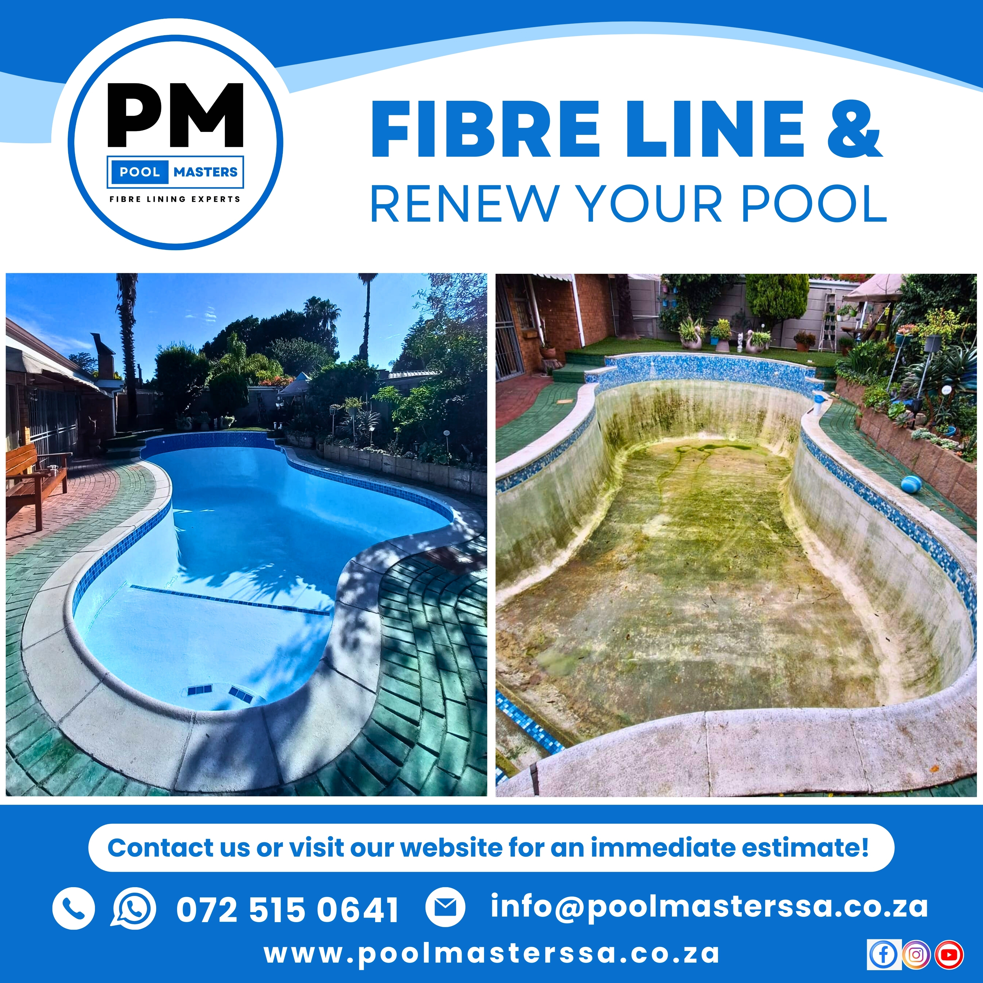 expert pool fibre lining renovation services in Cape Town