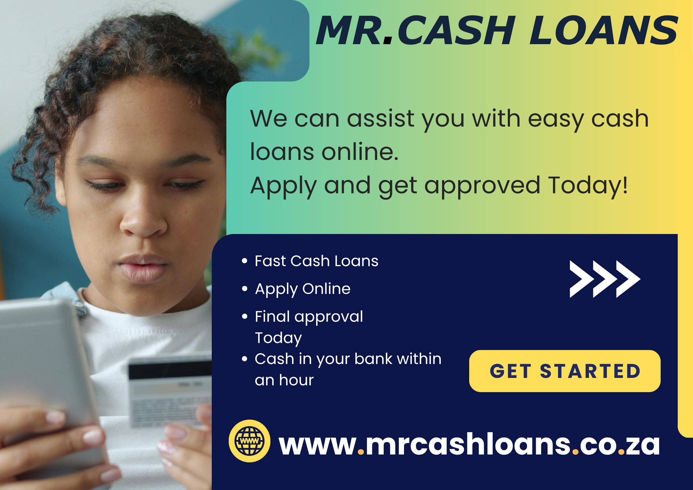  we can assist you with easy online cash loan  in Alberton