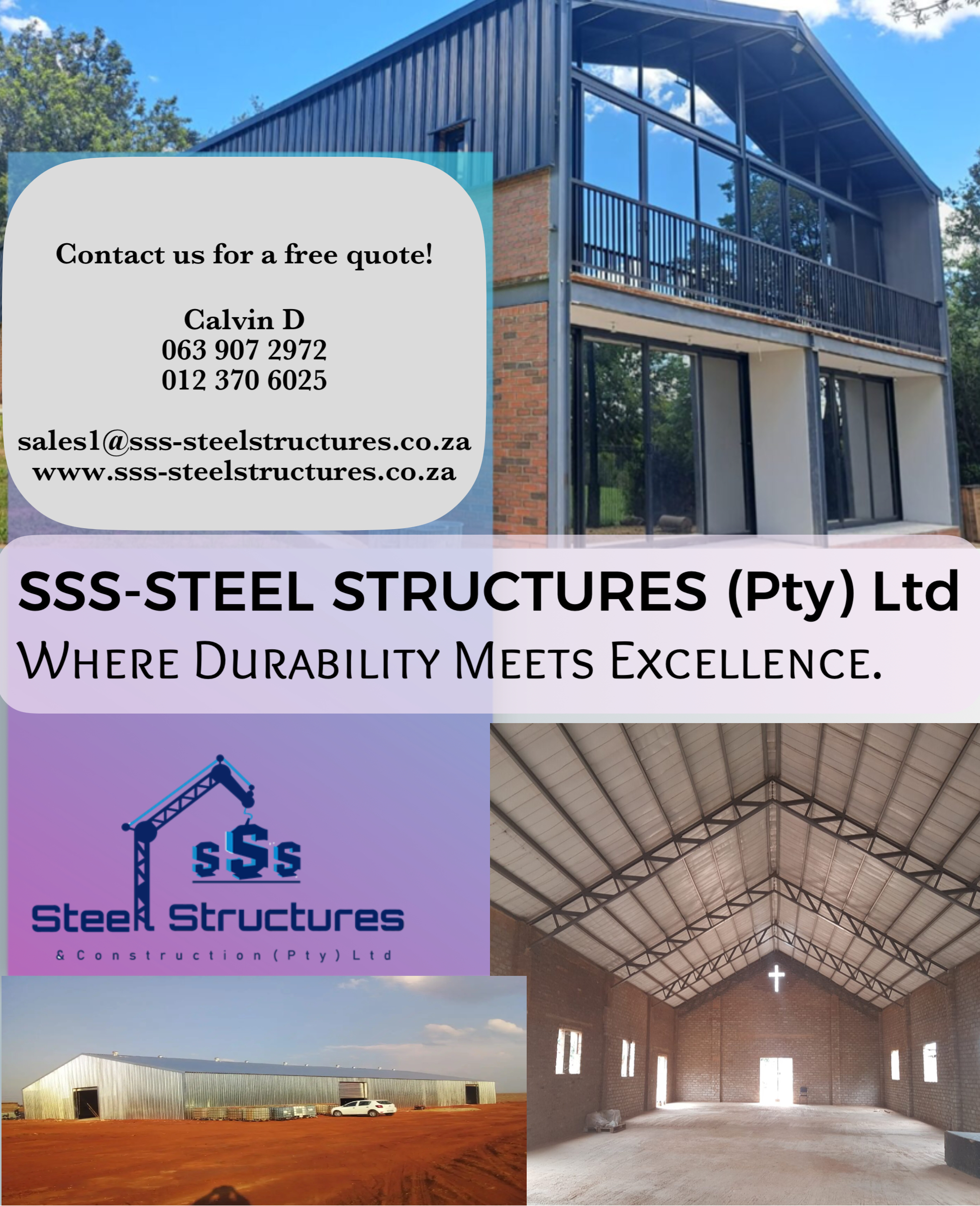  we fabricate and erect steel structures:
en  in Pretoria
