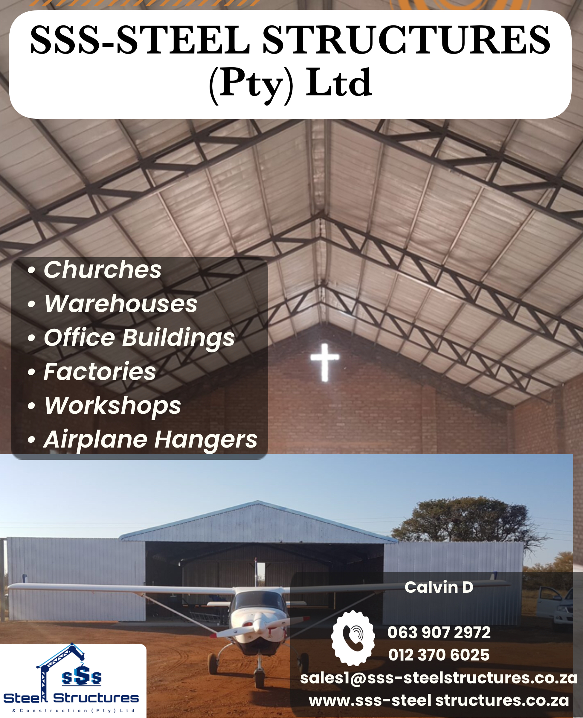  we fabricate and erect steel structures:
en  in Pretoria