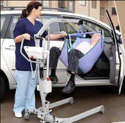 Mr wheelchair eco electric heavy duty patient hoist with comfy sling 2
