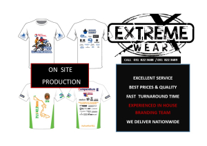 Bulk Team Wear and Sports Wear Supplier at Extreme Wear - Triathlons/ Marathons/ School Sportswear/ 