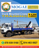  truck mounted crane training in rustenburg 0144630927/0789395160 mogae training solution...